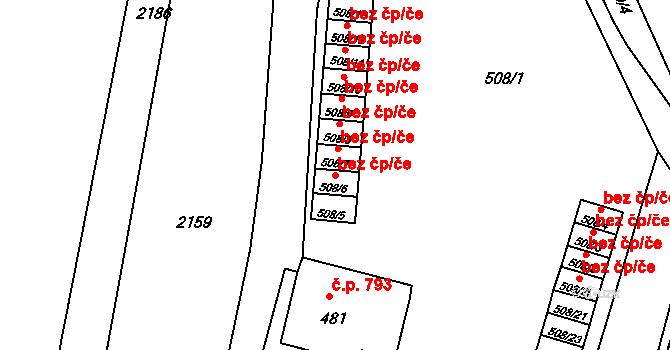 Vejprty 49594486 na parcele st. 508/6 v KÚ Vejprty, Katastrální mapa