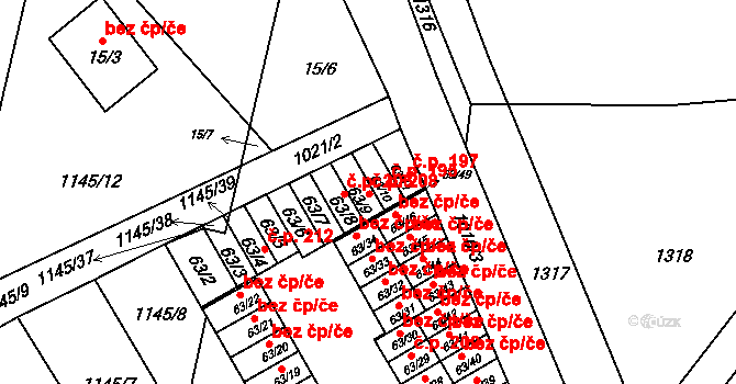 Přerov V-Dluhonice 208, Přerov na parcele st. 63/9 v KÚ Dluhonice, Katastrální mapa