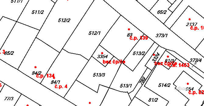 Sezimovo Ústí 80912486 na parcele st. 3354 v KÚ Sezimovo Ústí, Katastrální mapa