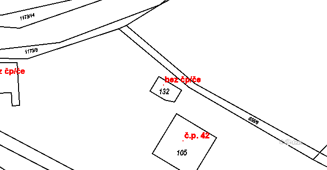 Olbramovice 106533487 na parcele st. 132 v KÚ Křešice u Olbramovic, Katastrální mapa