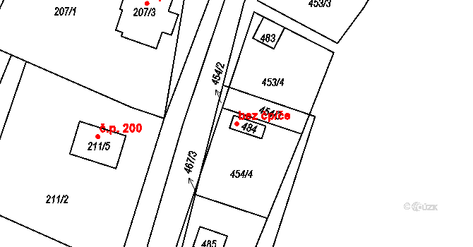 Libišany 4 na parcele st. 455/35 v KÚ Libišany, Katastrální mapa
