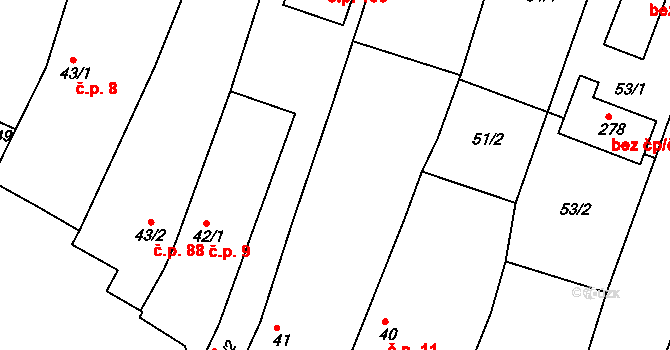 Novosedly nad Nežárkou 10 na parcele st. 41 v KÚ Novosedly nad Nežárkou, Katastrální mapa