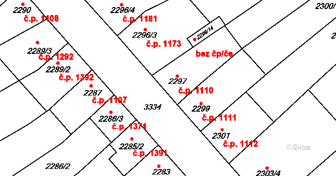 Mikulov 1110 na parcele st. 2297 v KÚ Mikulov na Moravě, Katastrální mapa