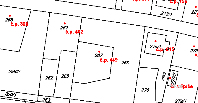 Skřečoň 449, Bohumín na parcele st. 267 v KÚ Skřečoň, Katastrální mapa