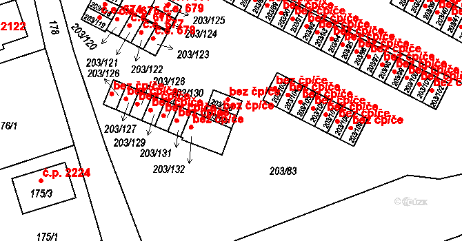 Tachov 41918487 na parcele st. 203/135 v KÚ Tachov, Katastrální mapa