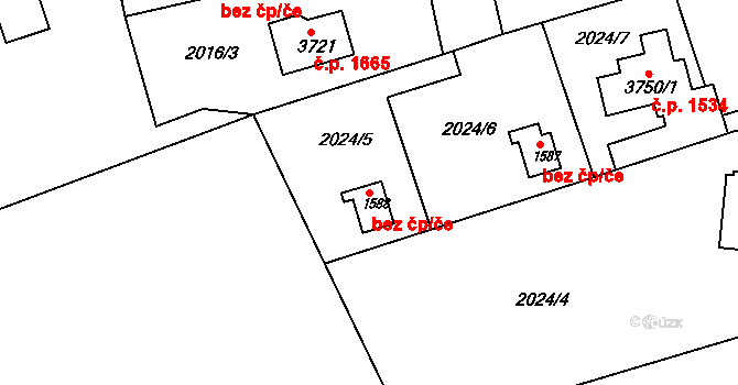 Humpolec 45245487 na parcele st. 1588 v KÚ Humpolec, Katastrální mapa