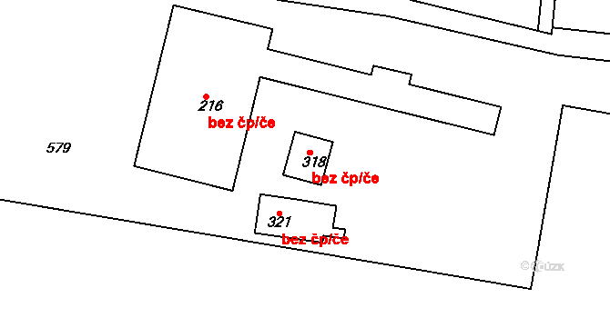 Řepov 45326487 na parcele st. 318 v KÚ Řepov, Katastrální mapa