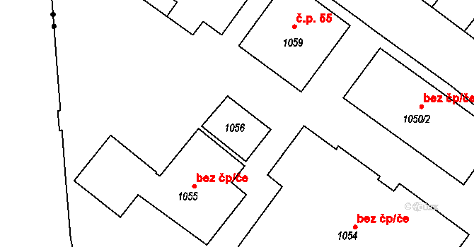 Rájec-Jestřebí 46026487 na parcele st. 1056 v KÚ Rájec nad Svitavou, Katastrální mapa