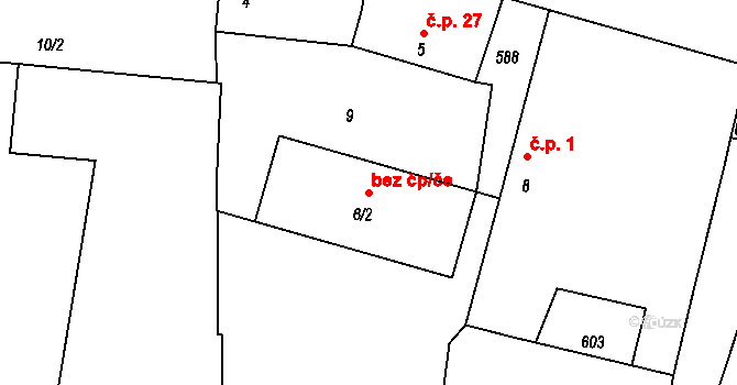 Kardašova Řečice 49614487 na parcele st. 6/2 v KÚ Nítovice, Katastrální mapa