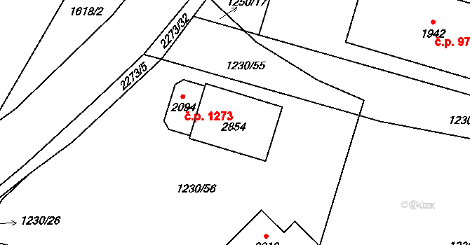 Ledeč nad Sázavou 1273 na parcele st. 2094 v KÚ Ledeč nad Sázavou, Katastrální mapa