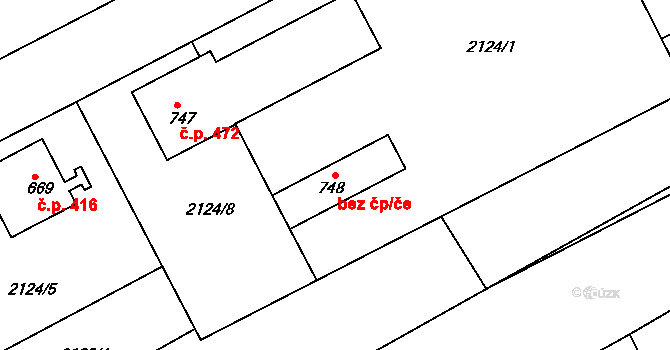 Golčův Jeníkov 38033488 na parcele st. 748 v KÚ Golčův Jeníkov, Katastrální mapa