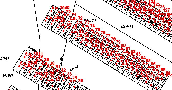 Šumbark 55, Havířov na parcele st. 783 v KÚ Šumbark, Katastrální mapa