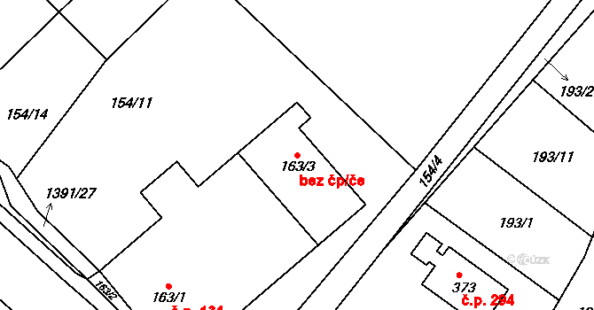 Libchavy 42806488 na parcele st. 163/3 v KÚ Horní Libchavy, Katastrální mapa