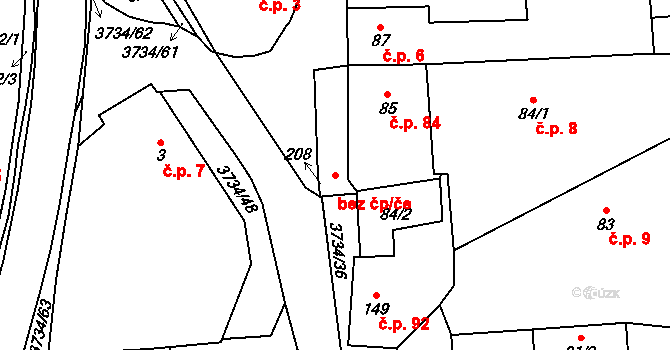 Mrákov 45265488 na parcele st. 208 v KÚ Klíčov u Mrákova, Katastrální mapa
