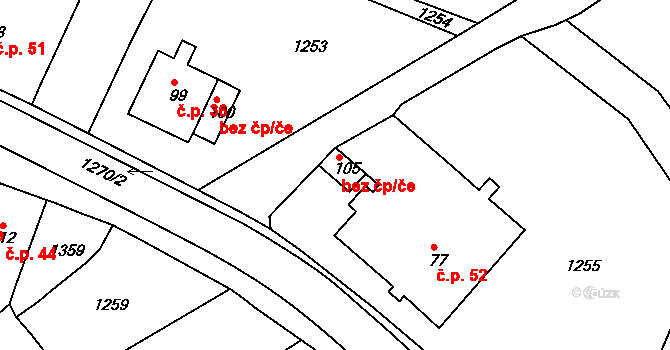 Koválovice-Osíčany 47580488 na parcele st. 105 v KÚ Osíčany, Katastrální mapa