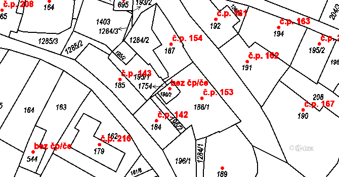 Miletín 48575488 na parcele st. 188/2 v KÚ Miletín, Katastrální mapa