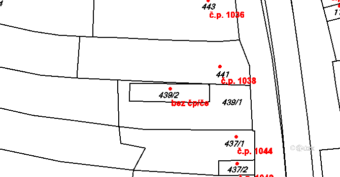 Brumov-Bylnice 49744488 na parcele st. 439/2 v KÚ Brumov, Katastrální mapa