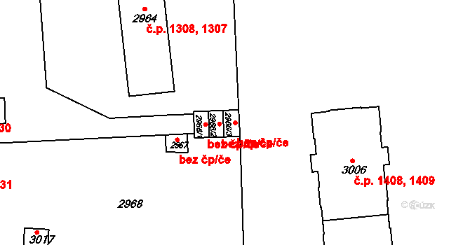 Sokolov 49750488 na parcele st. 2966/3 v KÚ Sokolov, Katastrální mapa