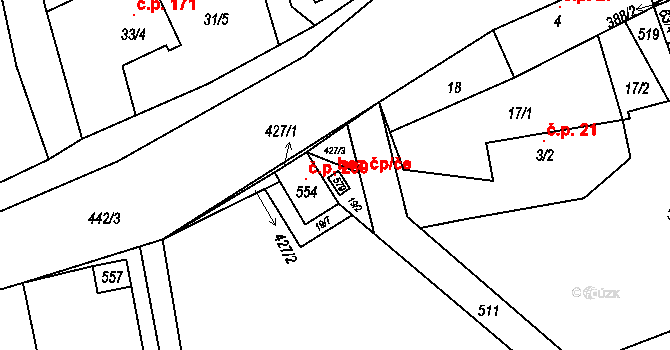 Jíloviště 102401489 na parcele st. 579 v KÚ Jíloviště, Katastrální mapa