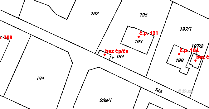 Hnojník 40326489 na parcele st. 194 v KÚ Hnojník, Katastrální mapa