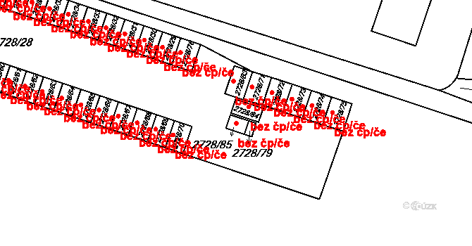 Holešov 41860489 na parcele st. 2728/85 v KÚ Holešov, Katastrální mapa