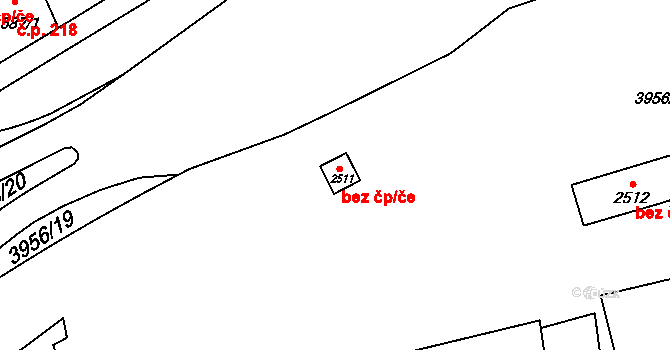 Lipník nad Bečvou 43827489 na parcele st. 2511 v KÚ Lipník nad Bečvou, Katastrální mapa