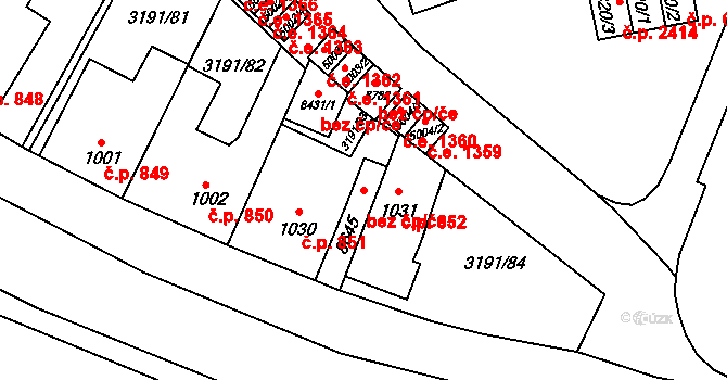Zlín 48572489 na parcele st. 8645 v KÚ Zlín, Katastrální mapa