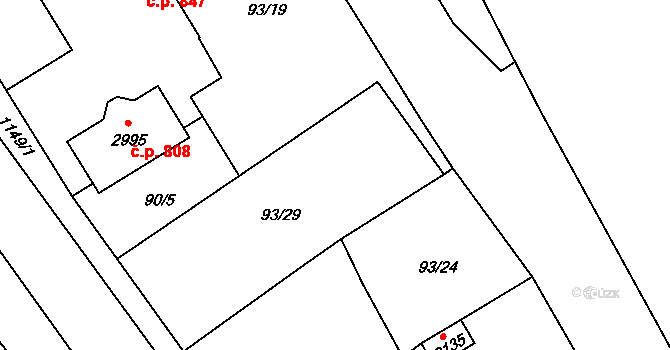 Úšovice 764, Mariánské Lázně na parcele st. 3395 v KÚ Úšovice, Katastrální mapa
