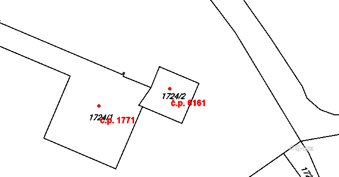 Poruba 6161, Ostrava na parcele st. 1724/2 v KÚ Poruba, Katastrální mapa