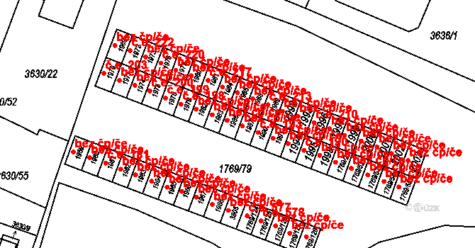 Tachov 38304490 na parcele st. 1987 v KÚ Tachov, Katastrální mapa