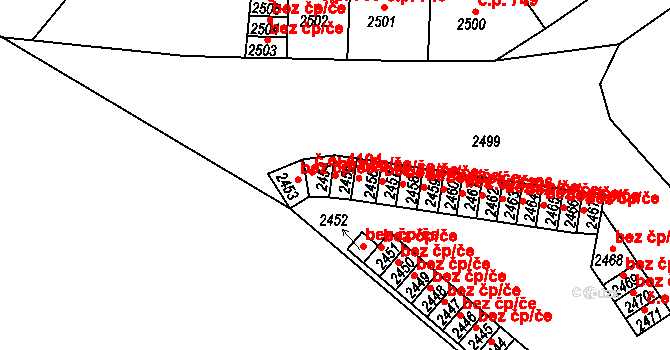 Ústí nad Labem 38860490 na parcele st. 2455 v KÚ Střekov, Katastrální mapa