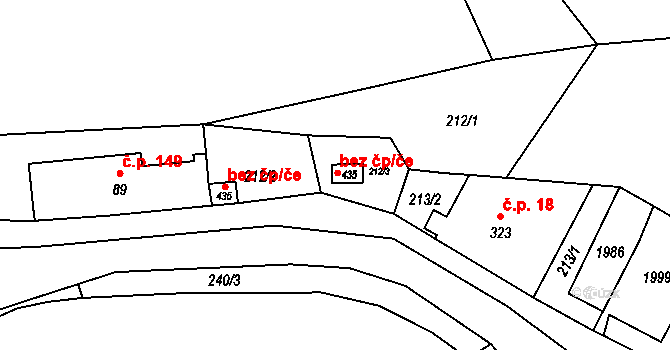 Třebovice 39438490 na parcele st. 435 v KÚ Třebovice, Katastrální mapa