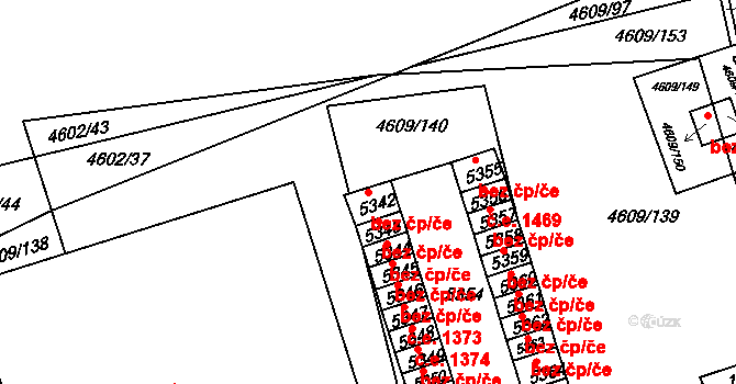 Brno 39473490 na parcele st. 5342 v KÚ Královo Pole, Katastrální mapa