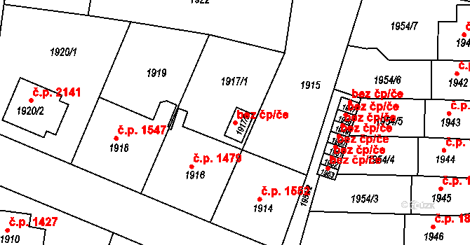 Česká Lípa 39739490 na parcele st. 1917/2 v KÚ Česká Lípa, Katastrální mapa