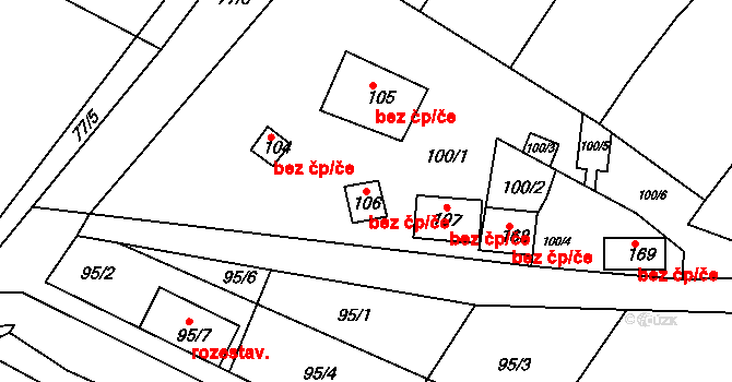 Pohořelice 40658490 na parcele st. 100/15 v KÚ Smolín, Katastrální mapa