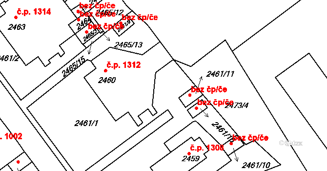 Tachov 41254490 na parcele st. 2461/11 v KÚ Tachov, Katastrální mapa