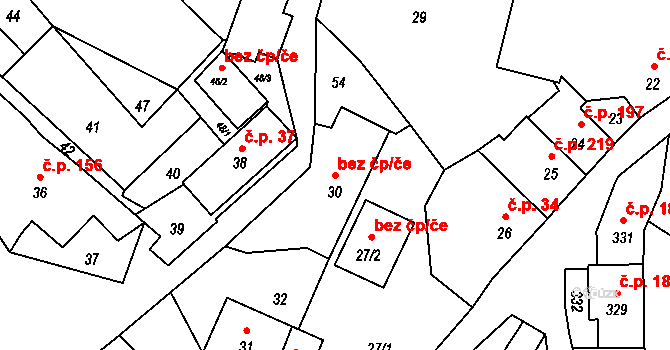 Divišov 41393490 na parcele st. 30 v KÚ Divišov u Benešova, Katastrální mapa