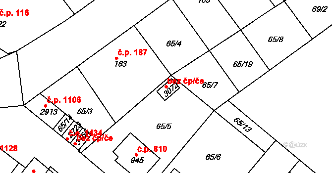 Sezimovo Ústí 47399490 na parcele st. 3072 v KÚ Sezimovo Ústí, Katastrální mapa