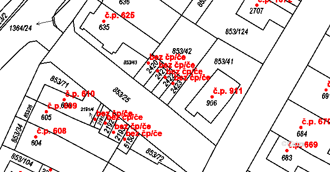 Blansko 709, Katastrální mapa
