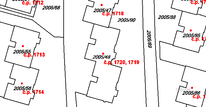 Pelhřimov 1719 na parcele st. 2005/48 v KÚ Pelhřimov, Katastrální mapa