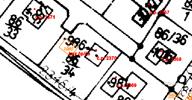 Podlusky 2370, Roudnice nad Labem na parcele st. 986 v KÚ Podlusky, Katastrální mapa