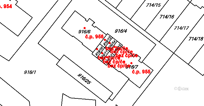 Holice 40377491 na parcele st. 916/11 v KÚ Holice v Čechách, Katastrální mapa