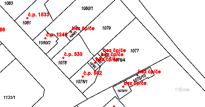 Praha 40490491 na parcele st. 1076/4 v KÚ Uhříněves, Katastrální mapa