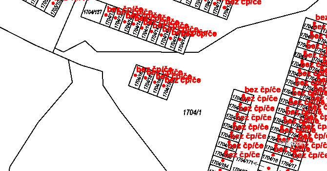 Liberec 41919491 na parcele st. 1704/159 v KÚ Starý Harcov, Katastrální mapa