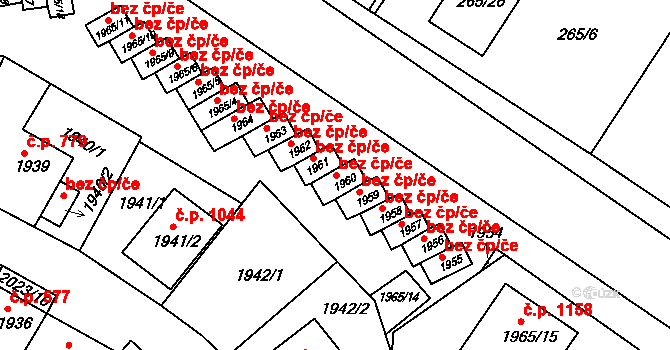 Miroslav 44604491 na parcele st. 1960 v KÚ Miroslav, Katastrální mapa