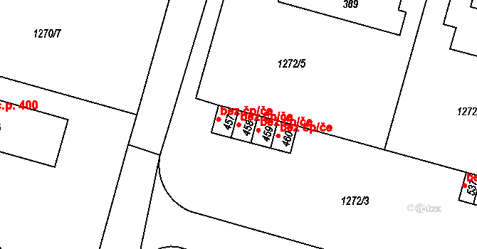 Bystřice 48197491 na parcele st. 458 v KÚ Bystřice u Benešova, Katastrální mapa