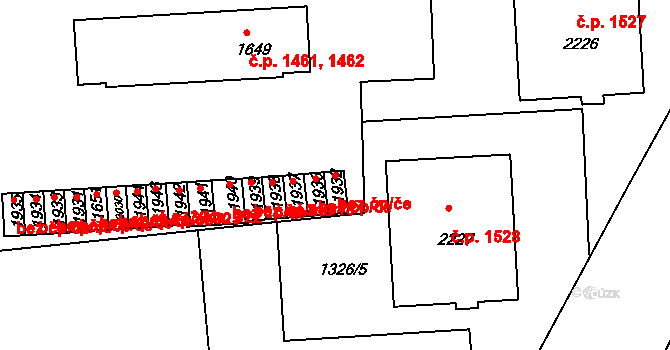 Slaný 49175491 na parcele st. 1932 v KÚ Slaný, Katastrální mapa