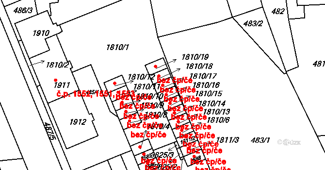 Lysá nad Labem 50320491 na parcele st. 1810/17 v KÚ Lysá nad Labem, Katastrální mapa