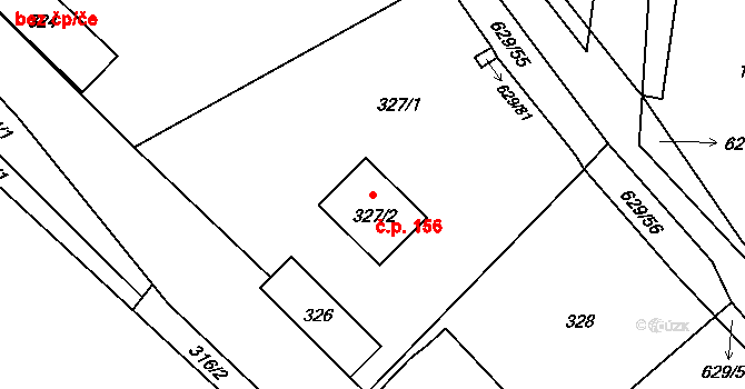 Dobranov 156, Česká Lípa na parcele st. 327/2 v KÚ Dobranov, Katastrální mapa