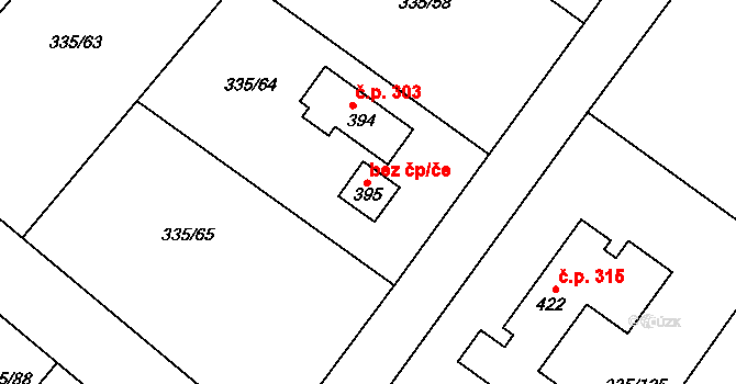 Tachlovice 51020491 na parcele st. 395 v KÚ Tachlovice, Katastrální mapa